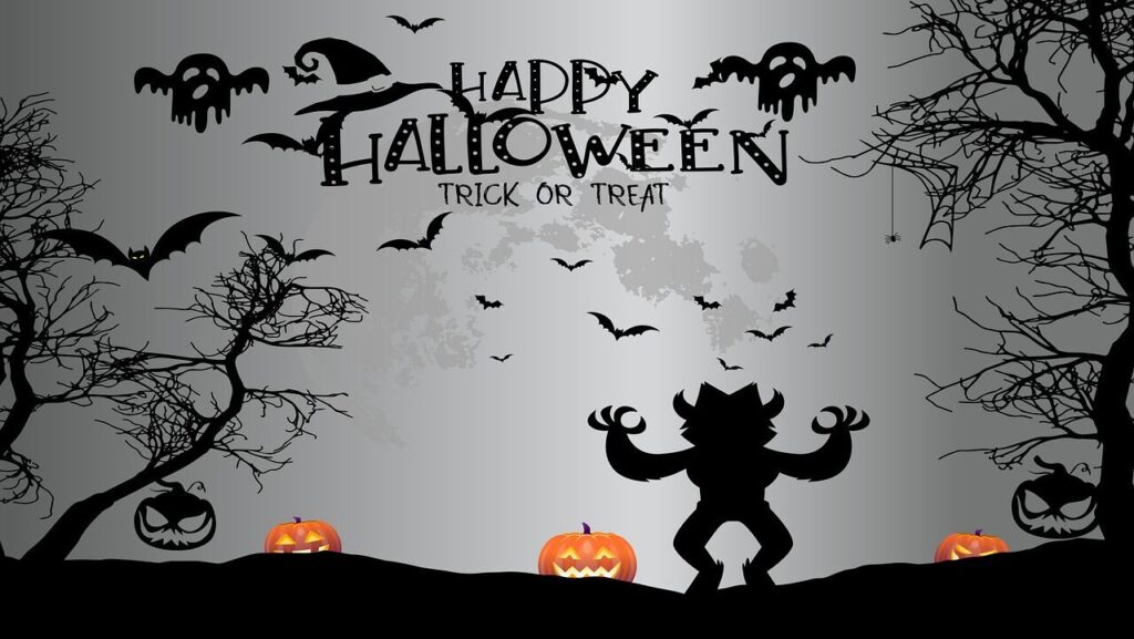 happy halloween, halloween poster, trick or treat, halloween banner, beautiful wallpaper, halloween party, typography, background, wallpaper